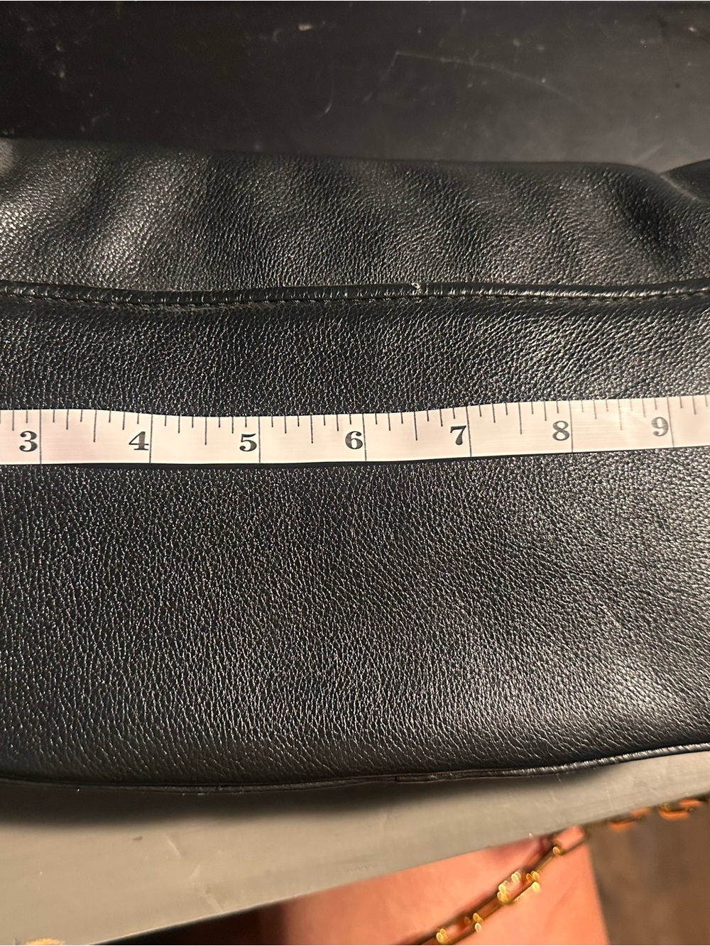 * AUTHENTIC* Tory Burch Black Leather Shoulder Bag with Gold Logo - Picture 8 of 9